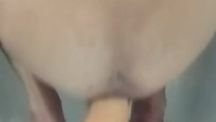 Jumping on my favorite dildo