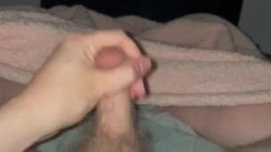 Hot guy with dad bod wanks and cums