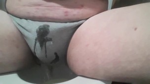 sit down for a piss and forgot to pull down my briefs!