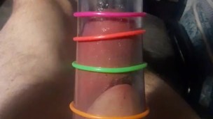 balls pumped up to end of penis pump