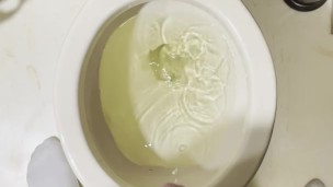Straight teen takes a long piss