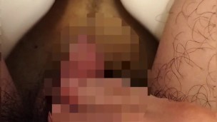 Hairy white Japanese pee. Uncircumcised cock.