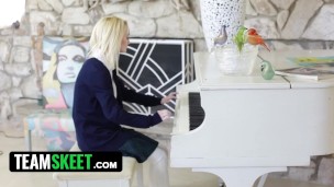 TeamSkeet - Gorgeous Blonde Babe With Sexy Body Turns Piano Lesson Into Hardcore Fucking Session