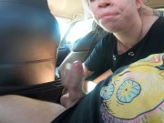 Risky Car Blowjob During Taxi Ride 15/16