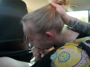 Risky Car Blowjob During Taxi Ride 16/16