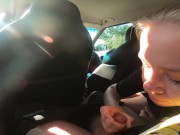 Risky Car Blowjob During Taxi Ride 8/16