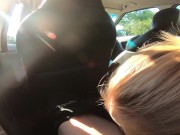Risky Car Blowjob During Taxi Ride 9/16