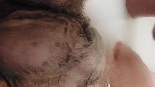 Monday night bath and close up balls ass