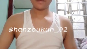 Asian boi edges cock with face 