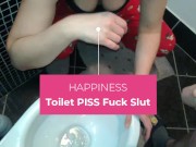 Hard toilet slave training! Toilet PISS Fuck Slut 2/16