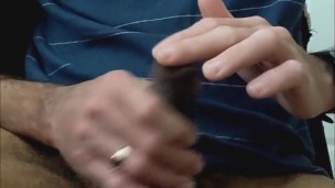 BBC playing with foreskin and jacking off