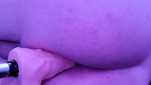 My waxed asshole got POUNDED by a fuck machine | listen to me moan | Amateur Anal