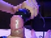 【熟女のぺニスいじり】ぺニスが大好き!フェラチオから手コキ…Ｗ電マで亀頭責め!!最後は口内発射でフィニッシュです。 9/16