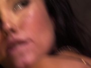 Striptease and sex with bot brunette Megan Rain 7/16