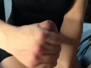 Naughty stepsister knows how to stroke his cock. 2/16