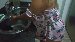 looking for the babysitter when she is in the kitchen