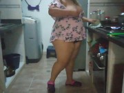 looking at the babysitter's short pink dress and see how she shows 14/16