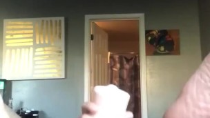 Watch me beat my pocket pussy with my big dick 