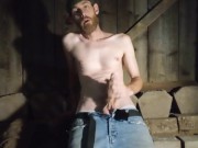 Horny guy jerks off on a smoke break 12/16