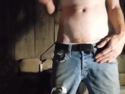 Horny guy jerks off on a smoke break 2/16