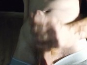 Enjoying my big cock outdoors  14/16