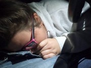 Nerdy step sister sucks me dry in car parking lot after a night out 10/16