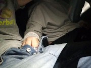 Nerdy step sister sucks me dry in car parking lot after a night out 2/16