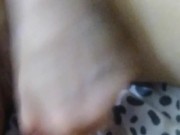 Ramming a thick vibrator into my tight pussy