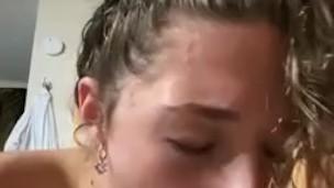 throat fucking my huge bbc dildo 