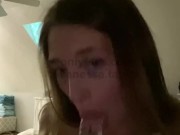 Teen slut throat fucking dildo before she fucks herself 13/16