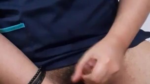 DENTAL STAFF JERK OFF HIS ASIAN BIG DICK WHILE RAINING | PINOY GAY JAKOL
