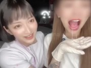 【サンプル】唾液、舌、口内フェチ、レズビアン遊びでくすぐり 2/16