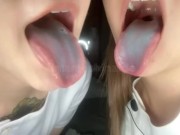 【サンプル】唾液、舌、口内フェチ、レズビアン遊びでくすぐり 5/16