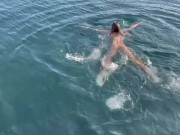 Monika Fox Morning Swimming Naked In The Bay 10/16