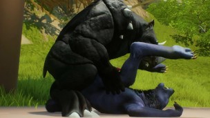 Furry Daddy Rhino Stuffs FurryTwink Wolf - Wild Life