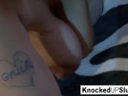 Babe lets him cum on her pregnant belly 5/16