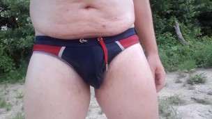 Really had to pee after a swim and couldn't hold it!