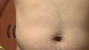Jerking off before shower