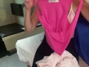 Подсматривая за попутчицей с большими сиськами  7/16