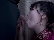 後輩女子大生にチャイナドレスでフェラと口内射精してもらいました♡ 12/16