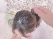 （顔射）乳首いじめたら思ったより〇〇かった♡どろっどろ精子で放心状態(イラマチオ)젖꼭지를 꼬집는 일본 여자 1/16