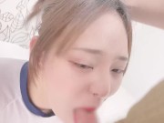 （顔射）乳首いじめたら思ったより〇〇かった♡どろっどろ精子で放心状態(イラマチオ)젖꼭지를 꼬집는 일본 여자 5/16