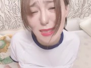 （顔射）乳首いじめたら思ったより〇〇かった♡どろっどろ精子で放心状態(イラマチオ)젖꼭지를 꼬집는 일본 여자 8/16