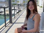 GOTFILLED Sexy little spinner Mickey Violet gags and fucks her new neighbors big meaty cock 2/16