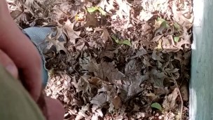 Takin a desperate piss in public park