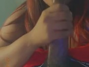 Crazy blow job from red head  10/16