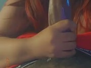 Crazy blow job from red head  16/16