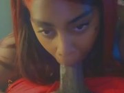 Crazy blow job from red head  3/16