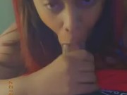 Crazy blow job from red head  8/16