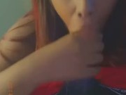 Crazy blow job from red head  9/16